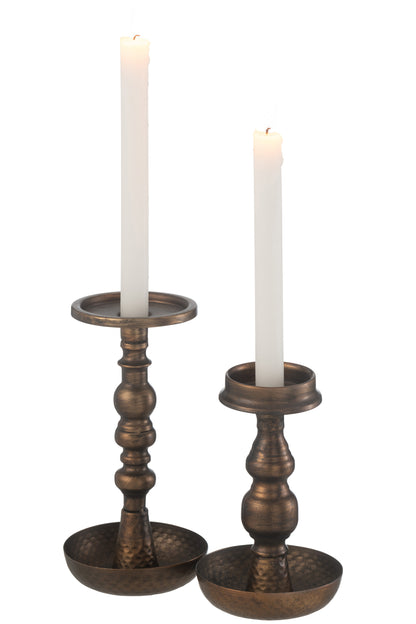 Kaarsenhouder Jere Metaal Bruin