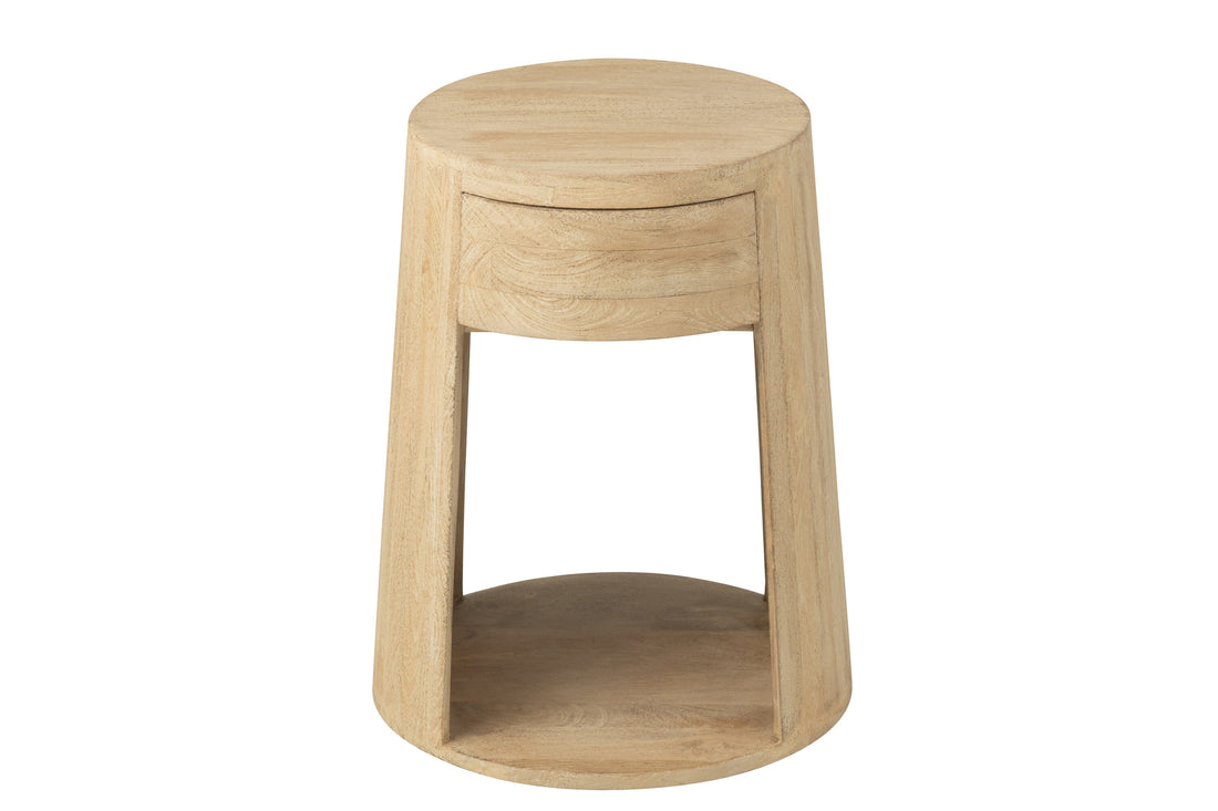 Salontafel getekend mangohout/MDF natuurlijk