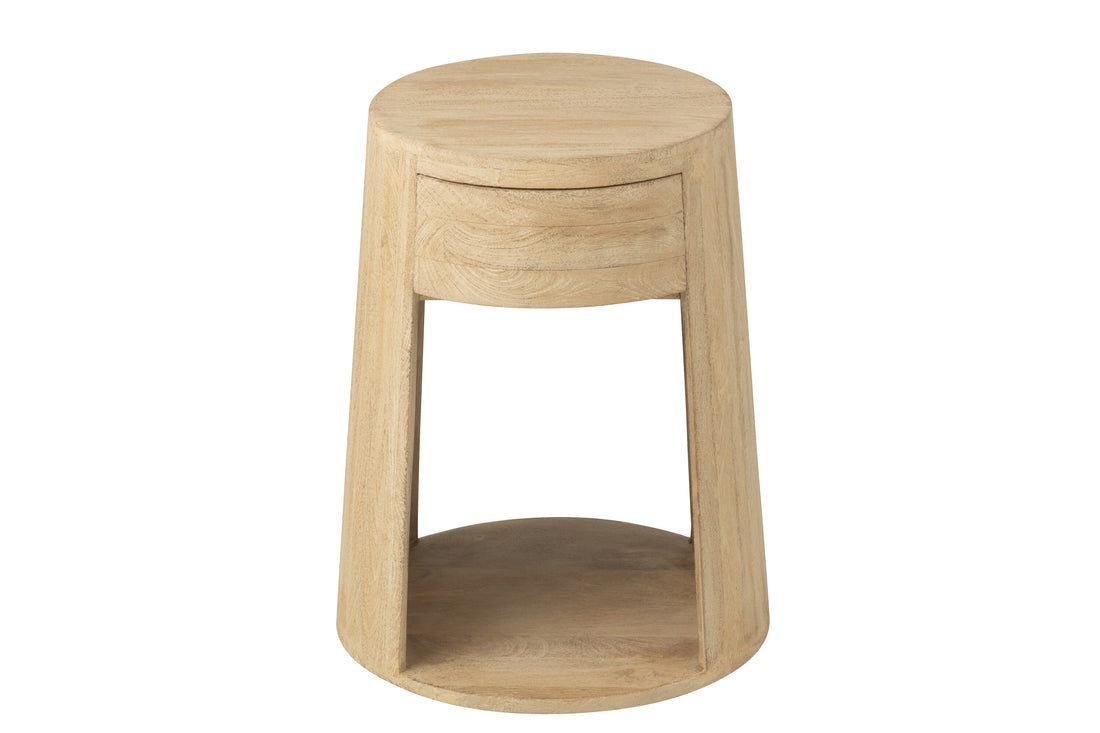 Salontafel getekend mangohout/MDF natuurlijk