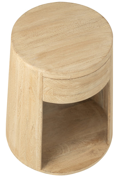 Salontafel getekend mangohout/MDF natuurlijk