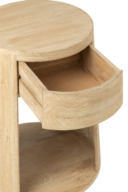 Salontafel getekend mangohout/MDF natuurlijk