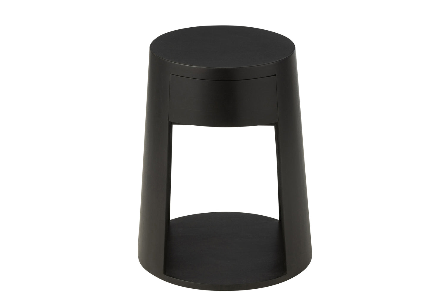 J-Line Bijzettafel Drawn Mango Hout/Mdf Zwart