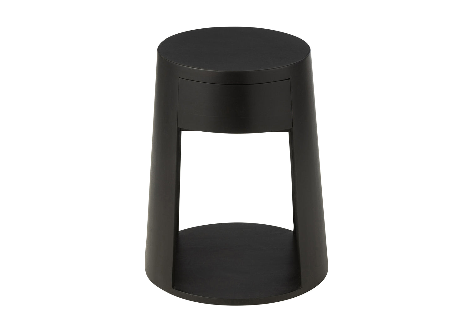 J-Line Bijzettafel Drawn Mango Hout/Mdf Zwart
