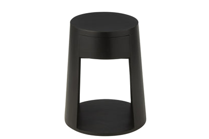 J-Line Bijzettafel Drawn Mango Hout/Mdf Zwart