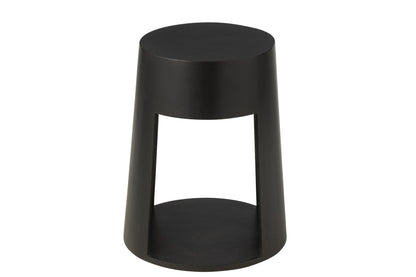 J-Line Bijzettafel Drawn Mango Hout/Mdf Zwart