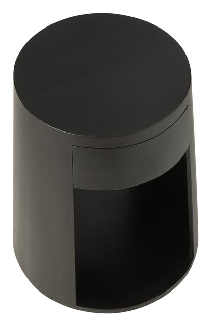 J-Line Bijzettafel Drawn Mango Hout/Mdf Zwart