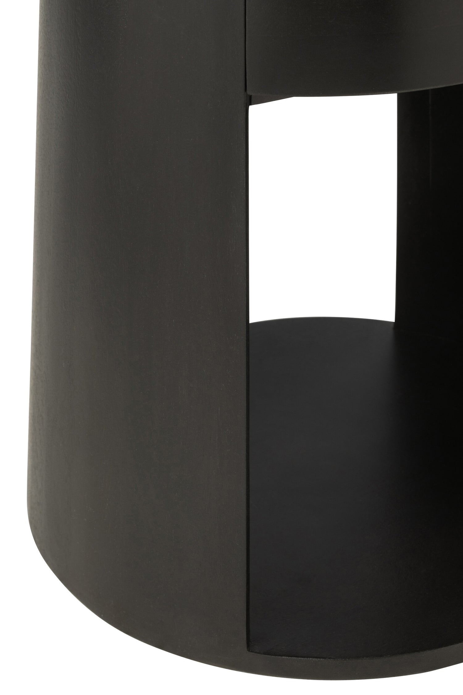 J-Line Bijzettafel Drawn Mango Hout/Mdf Zwart