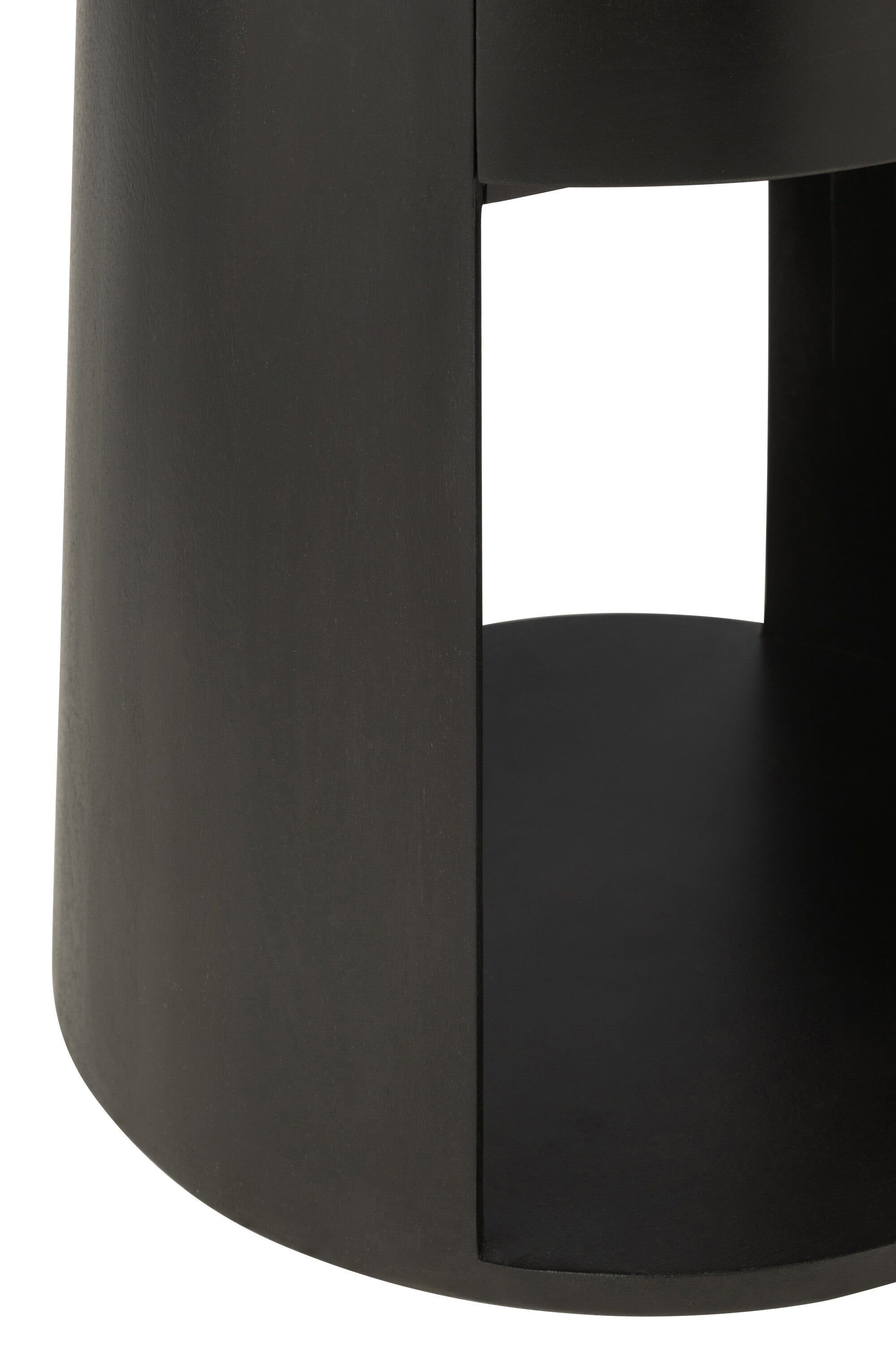 J-Line Bijzettafel Drawn Mango Hout/Mdf Zwart