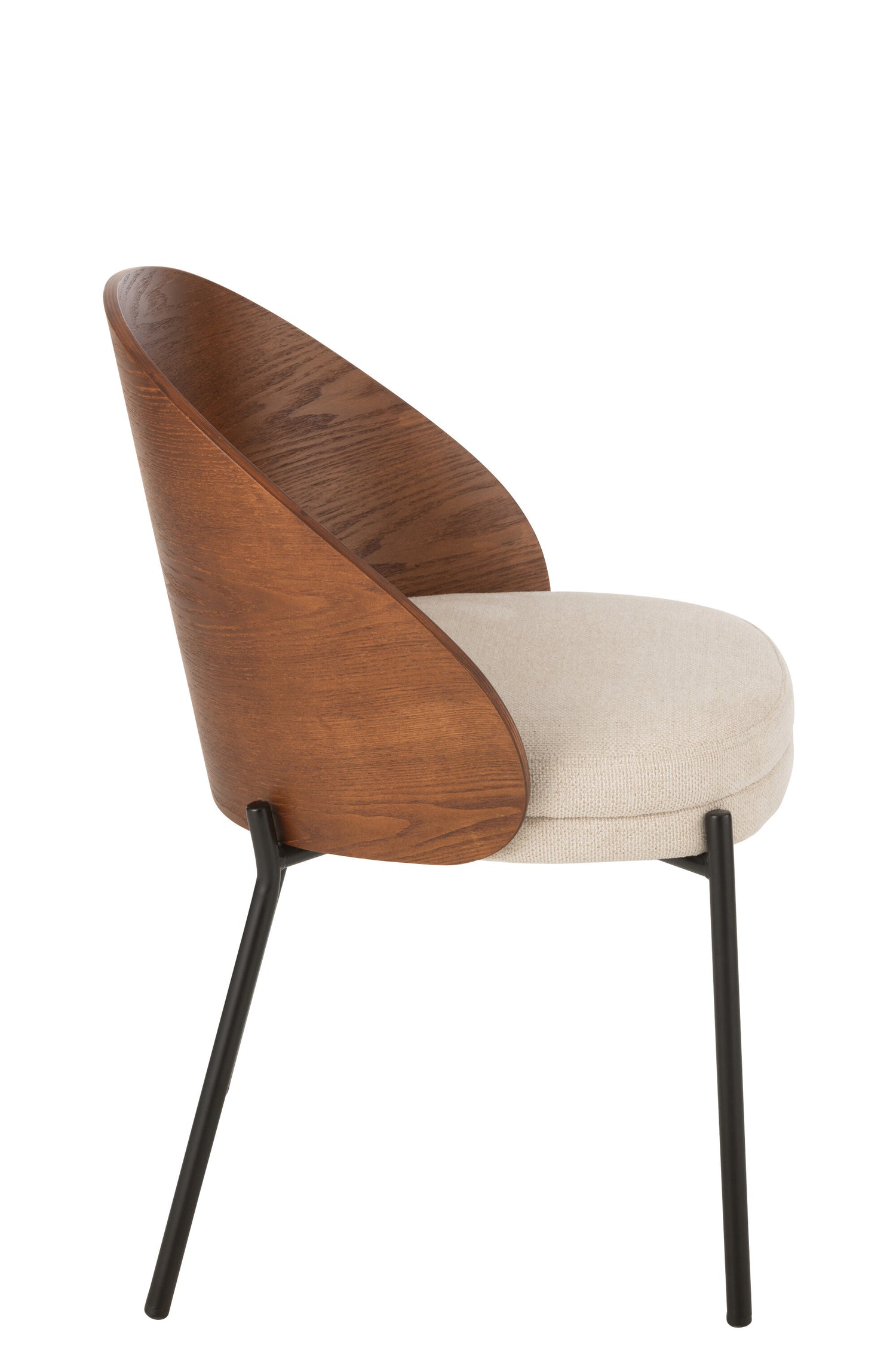 J-Line Stoel Londe Multiplex/Metaal Bruin/Beige