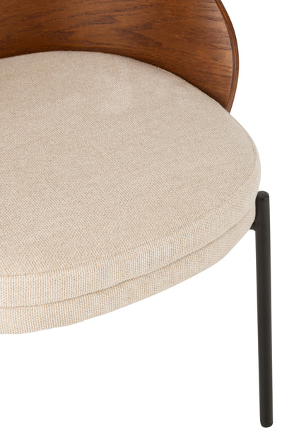 J-Line Stoel Londe Multiplex/Metaal Bruin/Beige