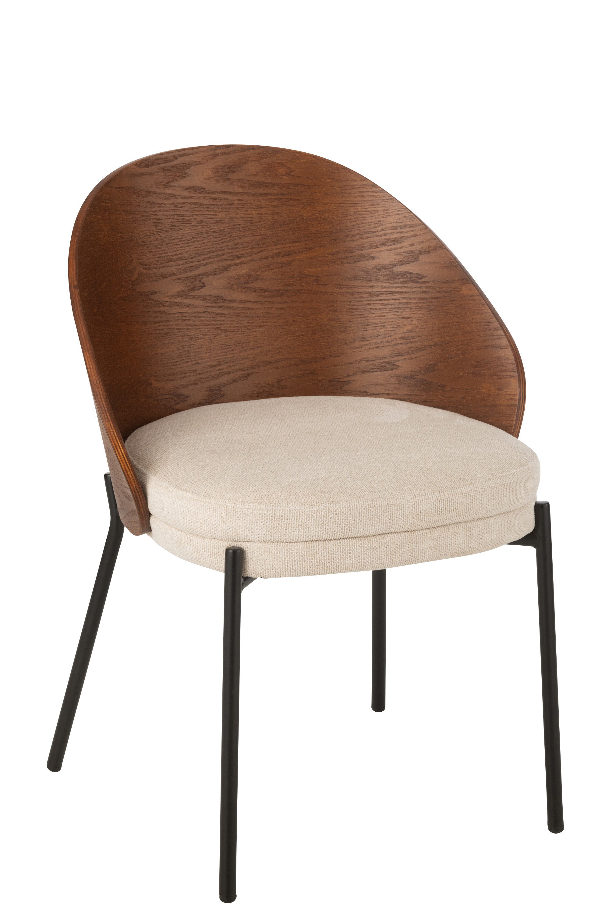 J-Line Stoel Londe Multiplex/Metaal Bruin/Beige