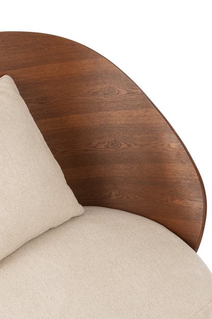 Lounge stoel enkelvoudig triplex/metaal bruin/grijs