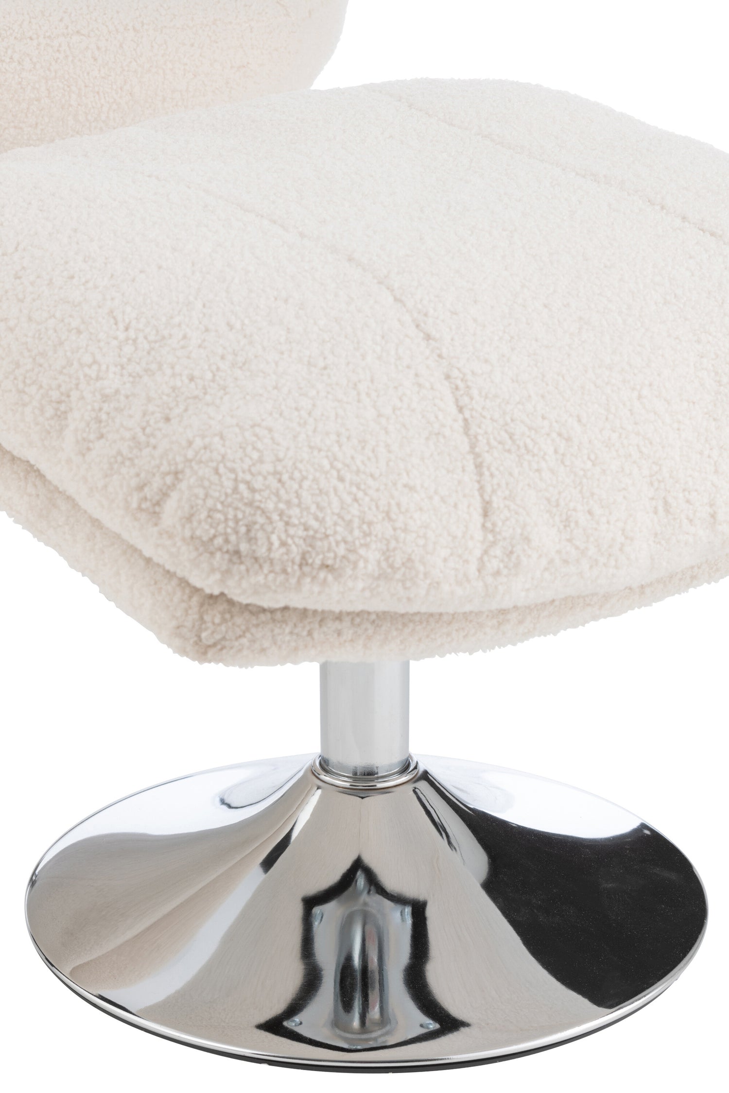 J-Line Relax Zetel+ Voetbank Metaal/Multiplex Creme/Zilver