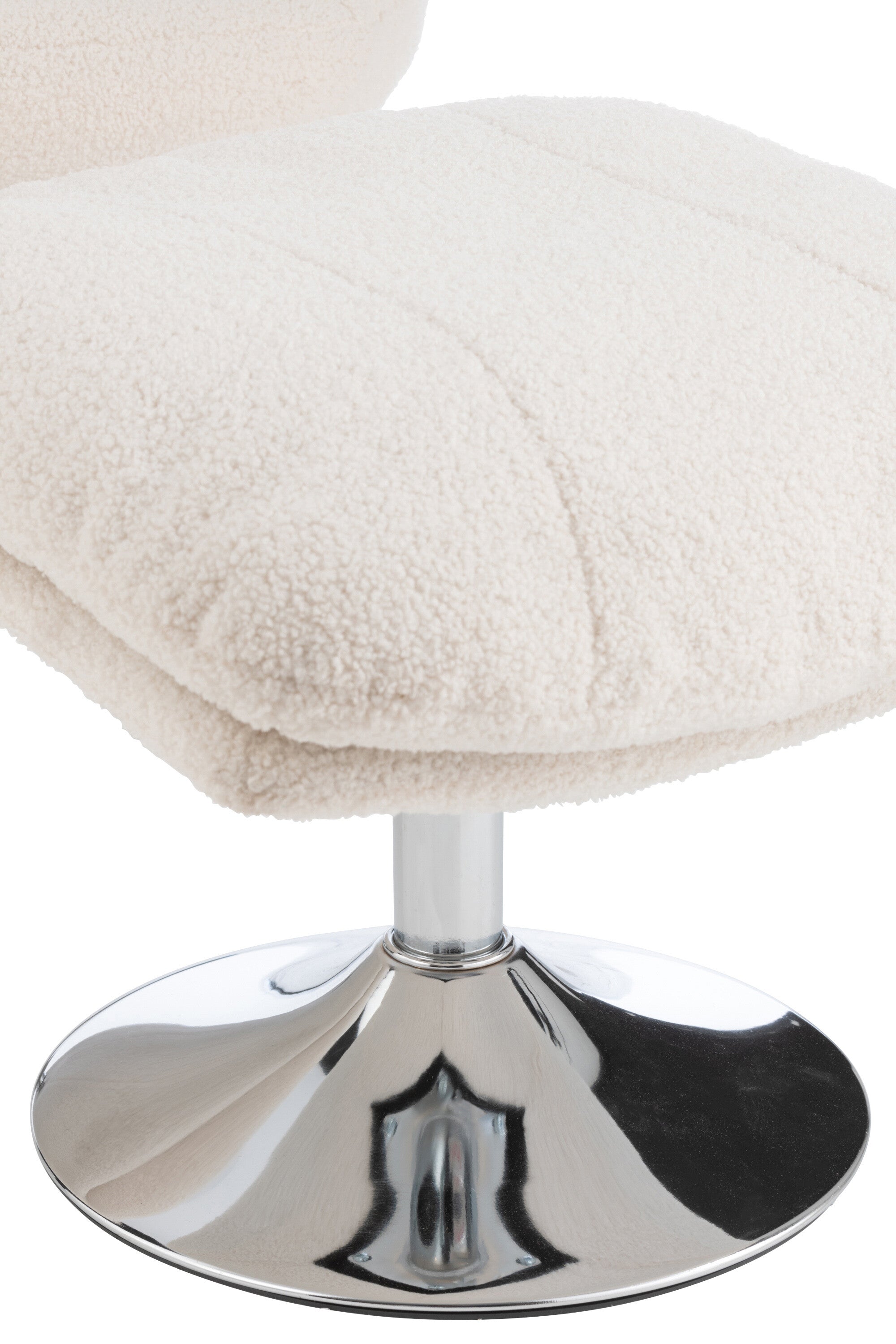 J-Line Relax Zetel+ Voetbank Metaal/Multiplex Creme/Zilver