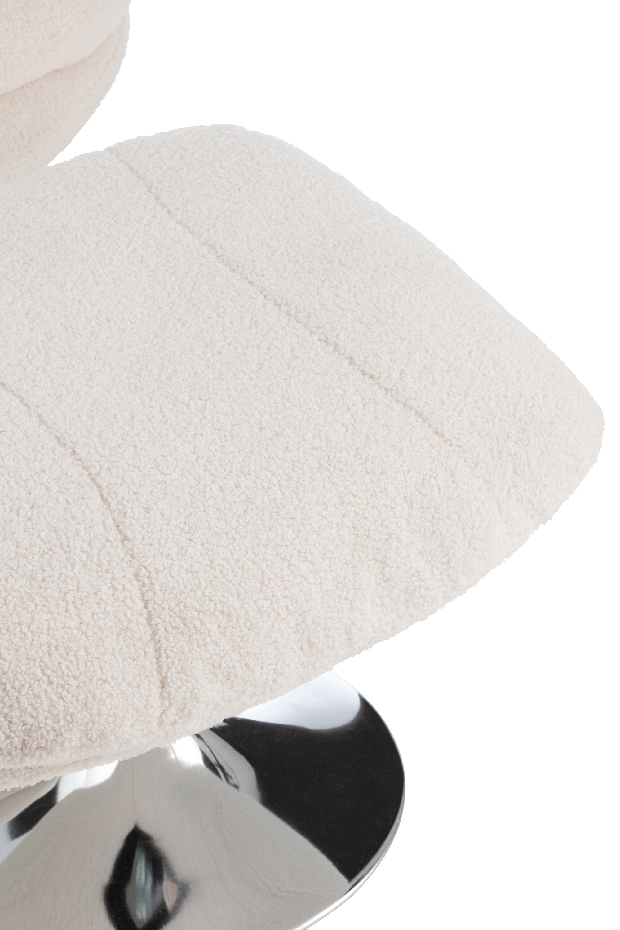 J-Line Relax Zetel+ Voetbank Metaal/Multiplex Creme/Zilver