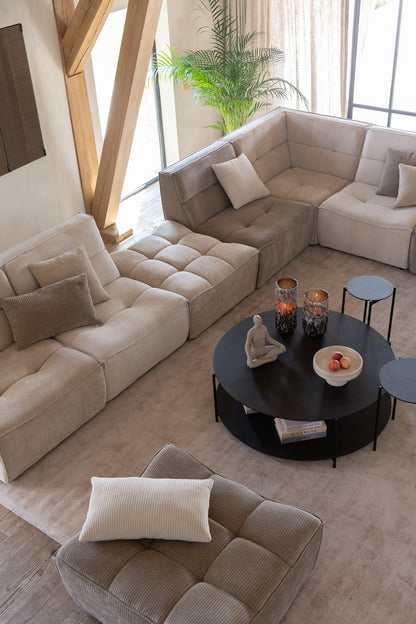 J-Line Stoel Grid Populierenhout/Schuim Beige