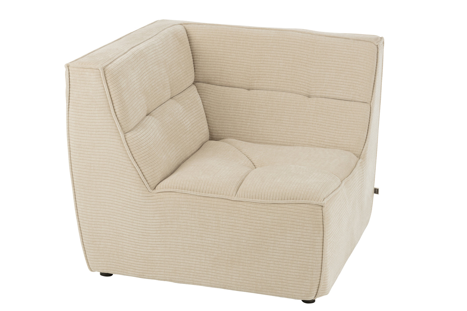 J-Line Hoekzetel Grid Populierenhout/Schuim Beige