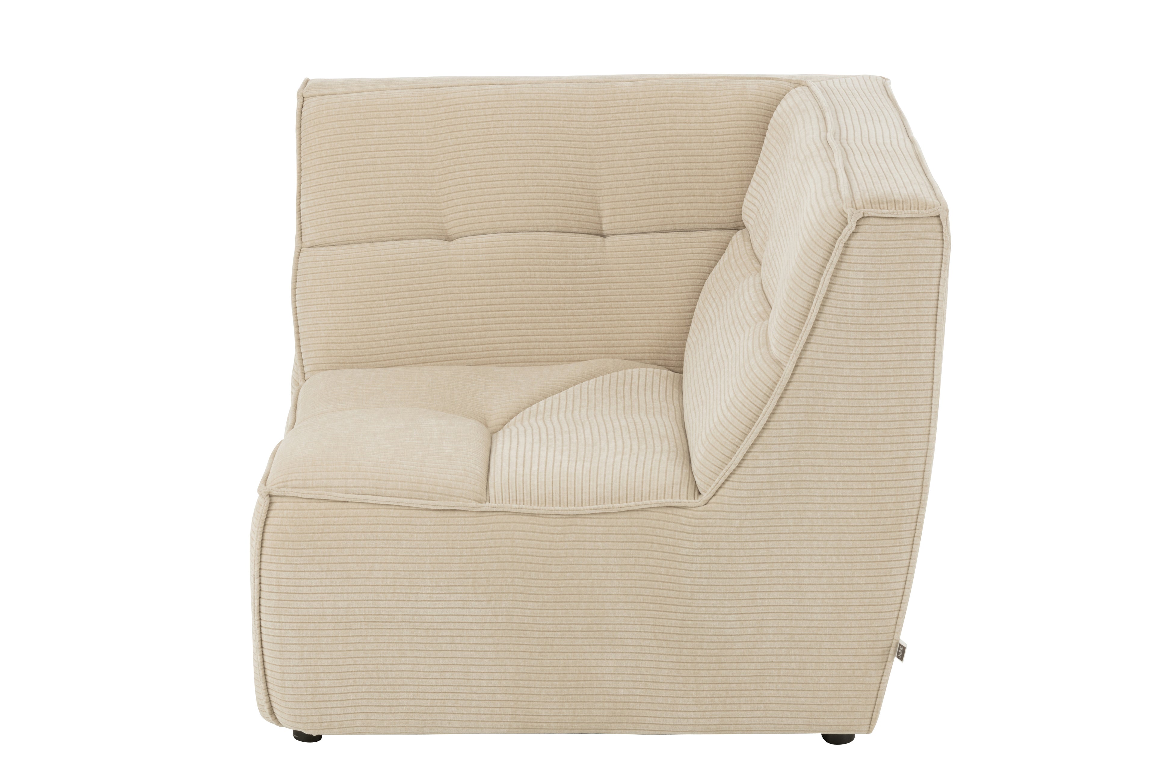 J-Line Hoekzetel Grid Populierenhout/Schuim Beige