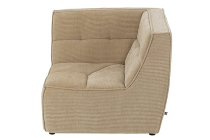 J-Line Hoekzetel Grid Populierenhout/Mousse Donker Beige