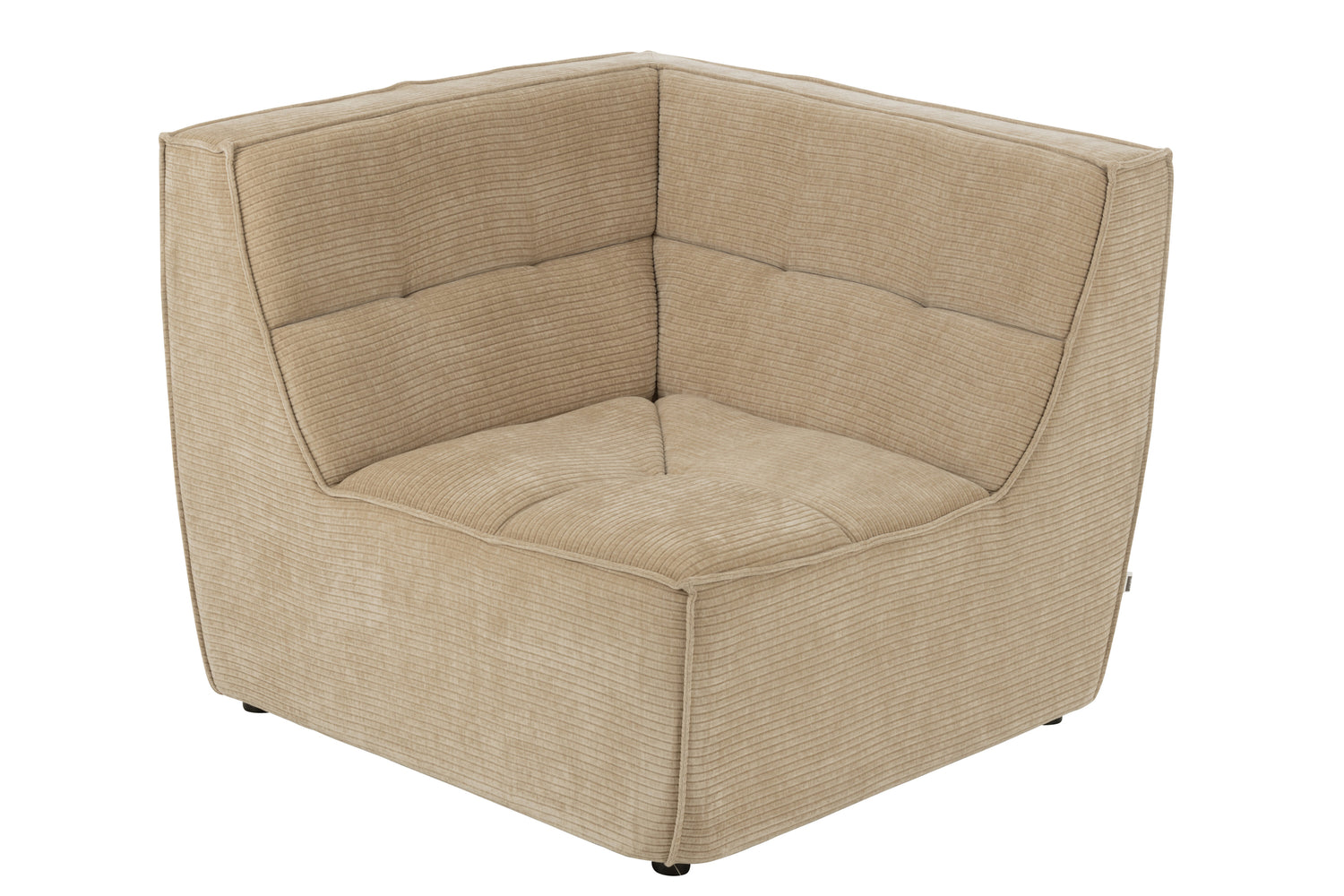 J-Line Hoekzetel Grid Populierenhout/Mousse Donker Beige