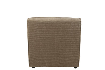 J-Line Chaise Grid Populierenhout/Schuim Donker Taupe