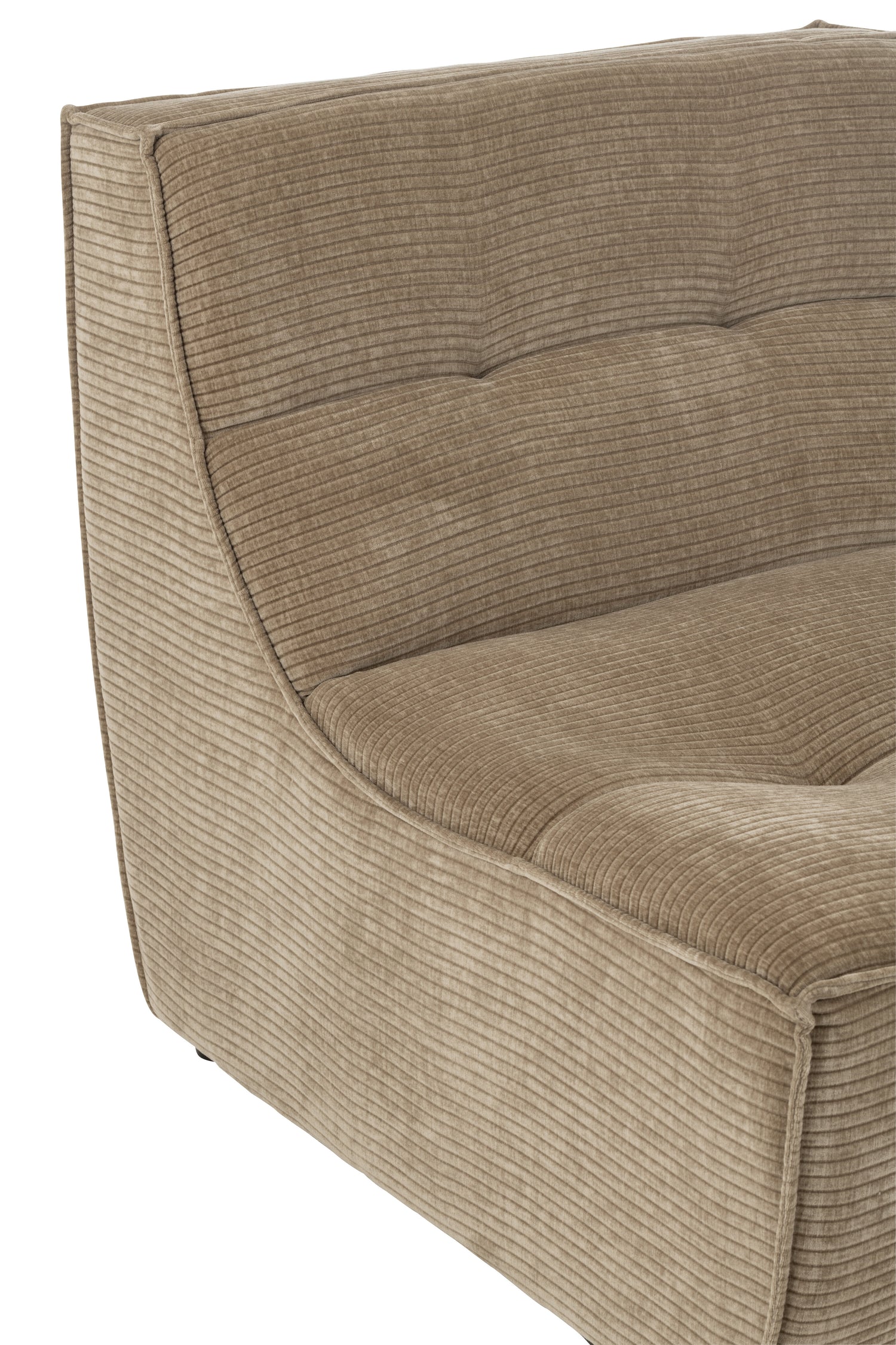 J-Line Chaise Grid Populierenhout/Schuim Donker Taupe