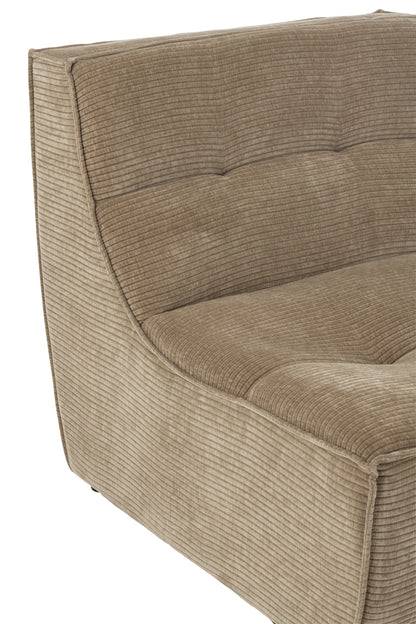 J-Line Chaise Grid Populierenhout/Schuim Donker Taupe