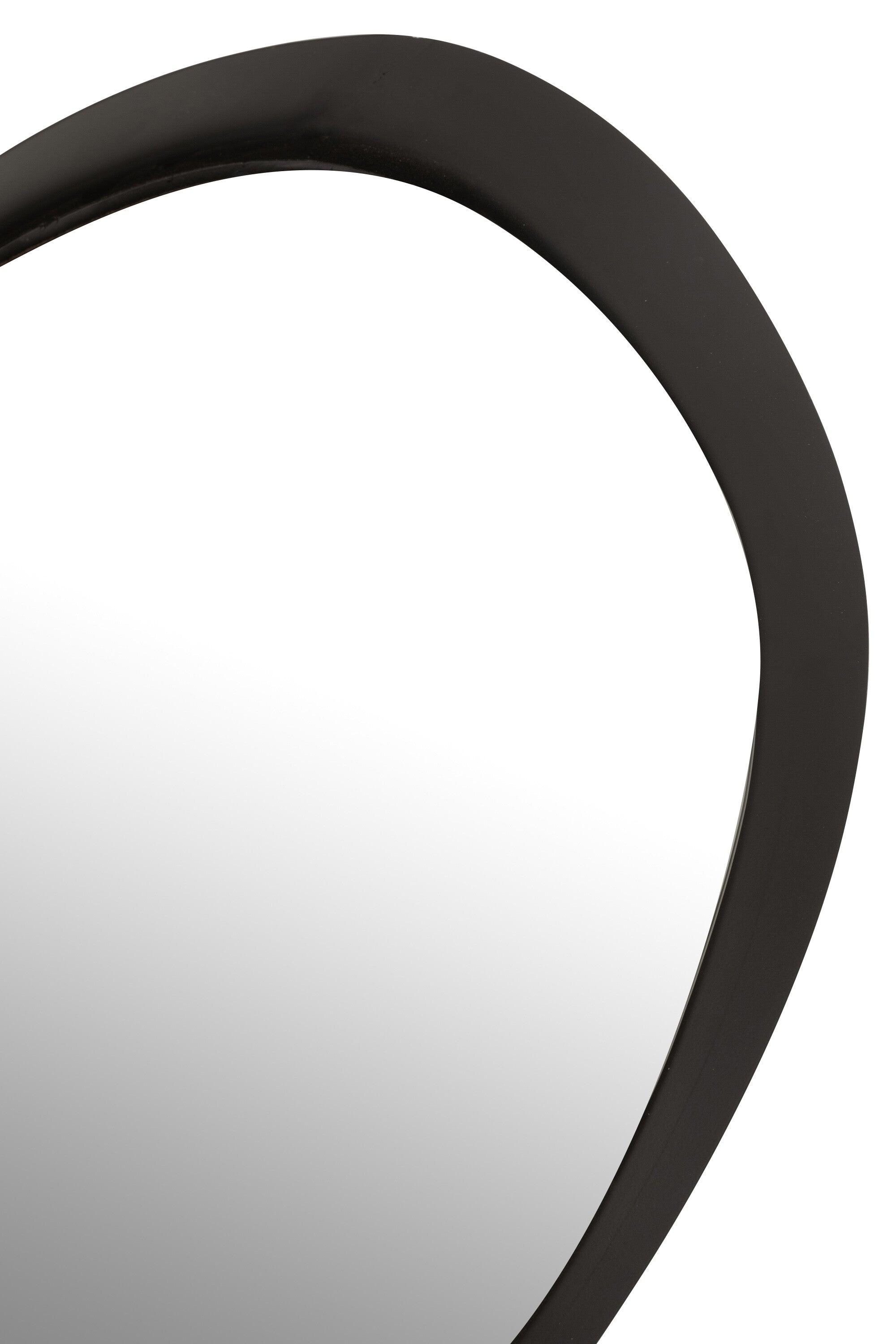 Wandspiegel Rond Metaal/Glas Zwart Klein