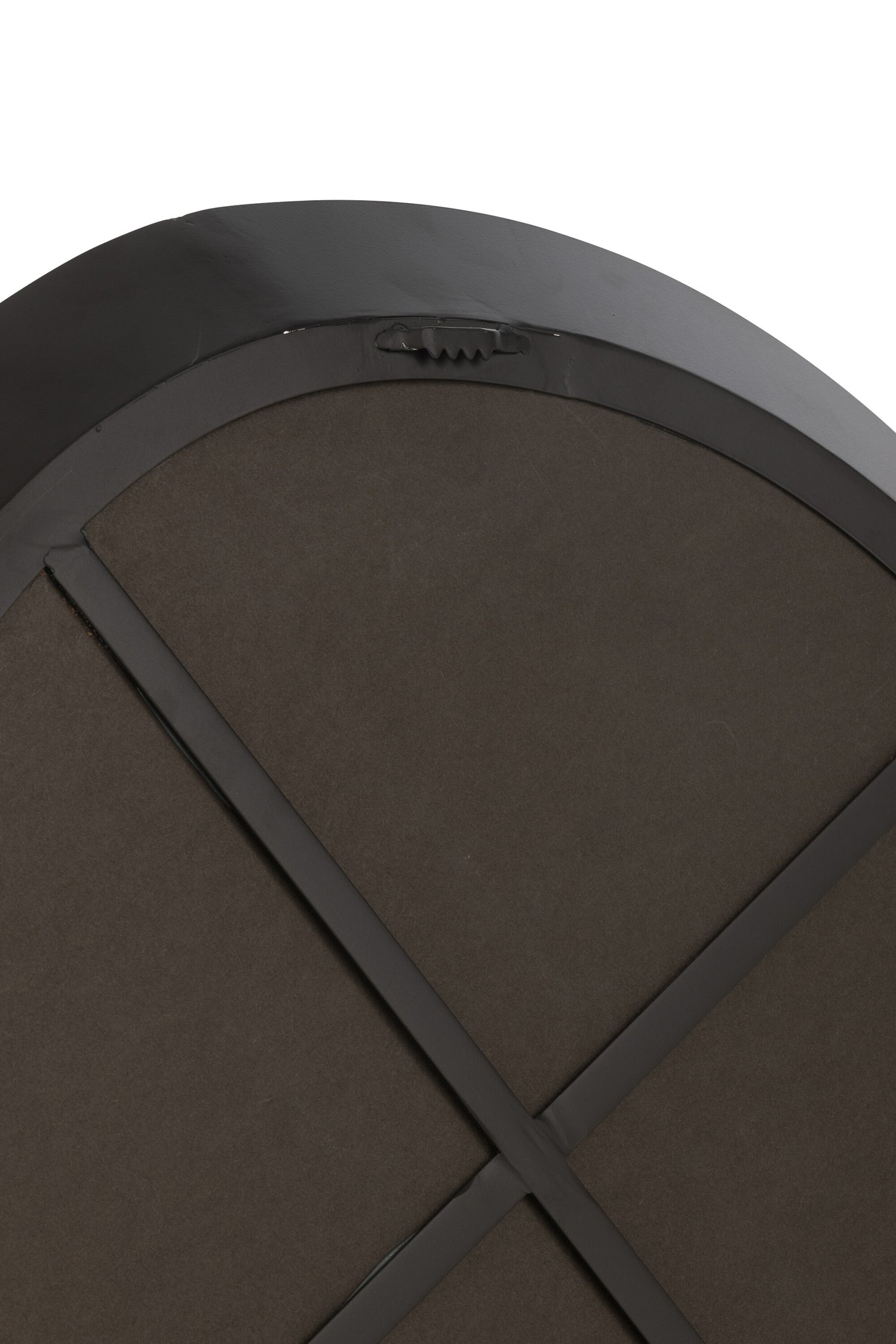 Wandspiegel Rond Metaal/Glas Zwart Klein