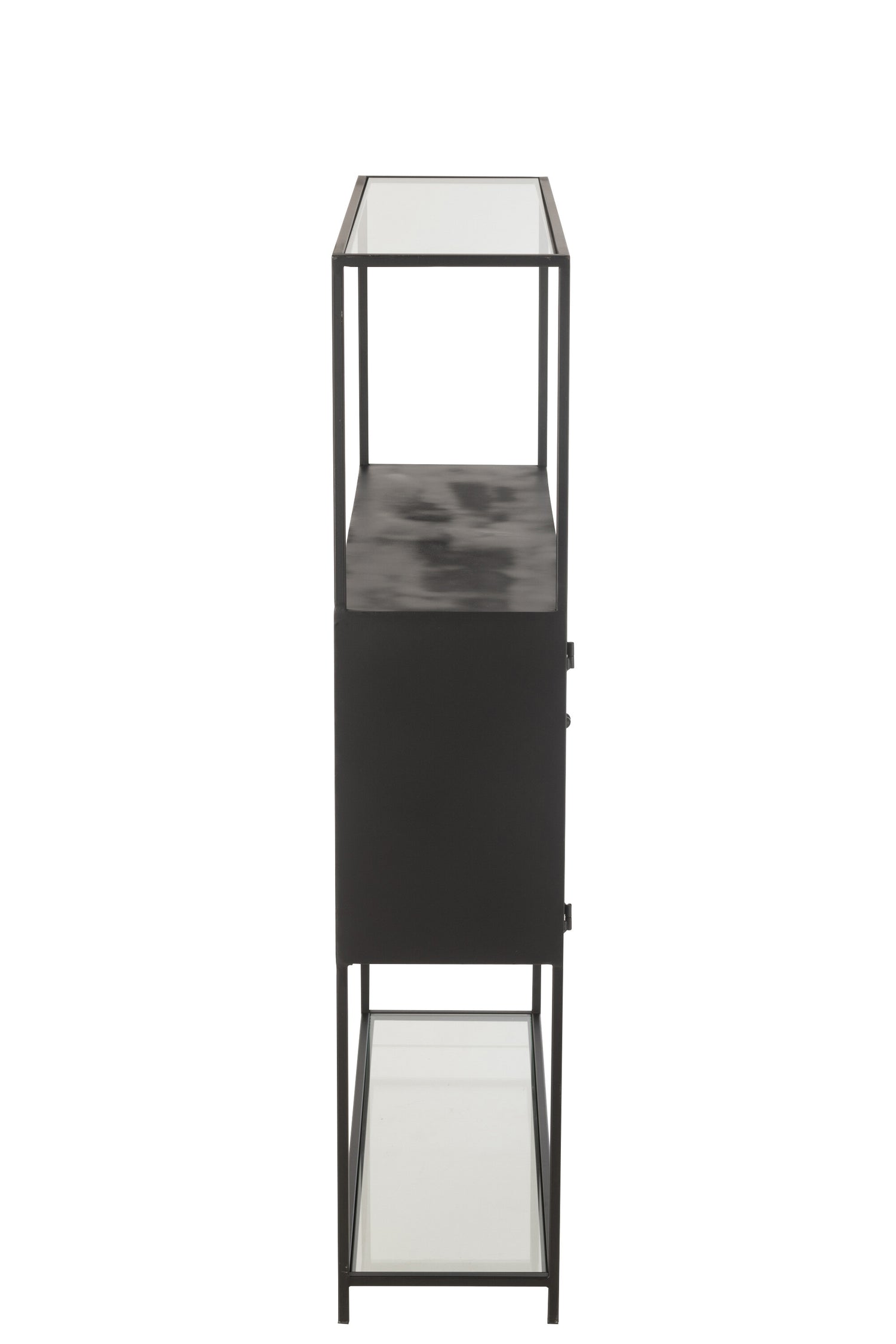 Plank Rechthoek Metaal/Glas Zwart