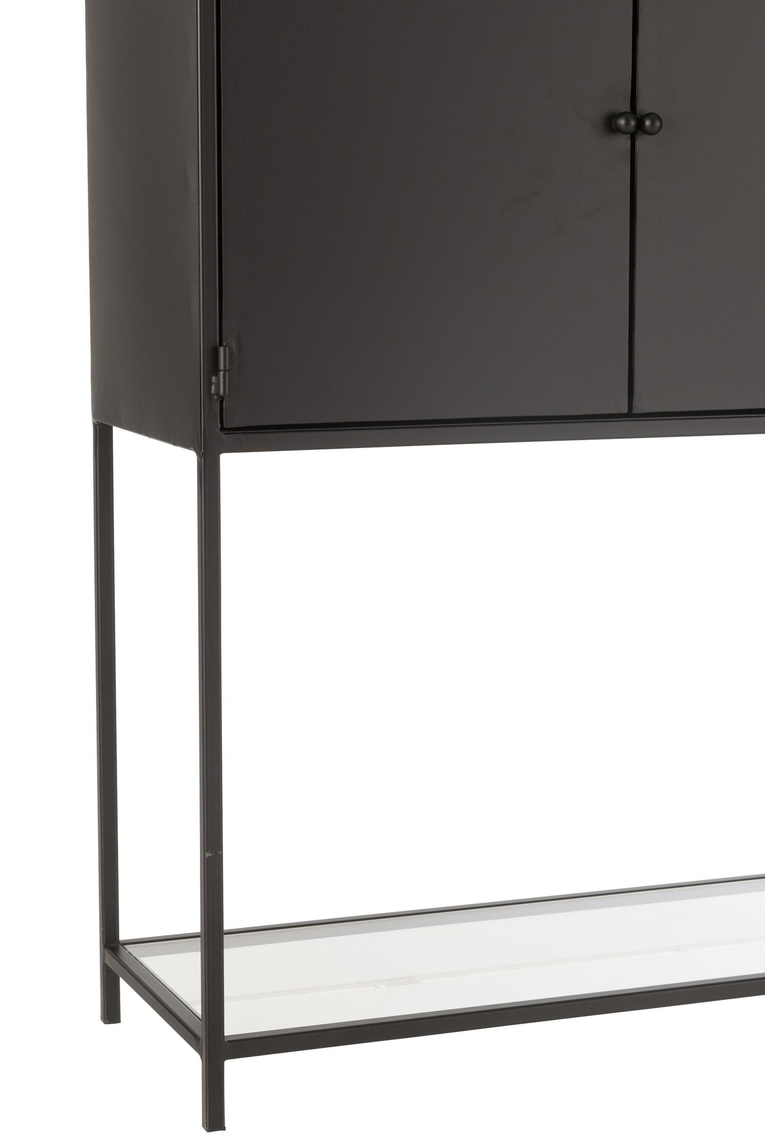 Plank Rechthoek Metaal/Glas Zwart