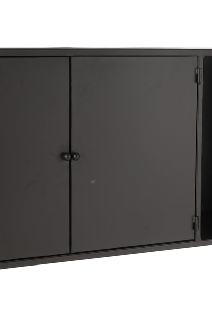 Plank Rechthoek Metaal/Glas Zwart