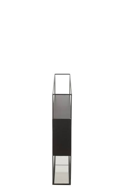 Plank Gezien Metaal/Glas Zwart