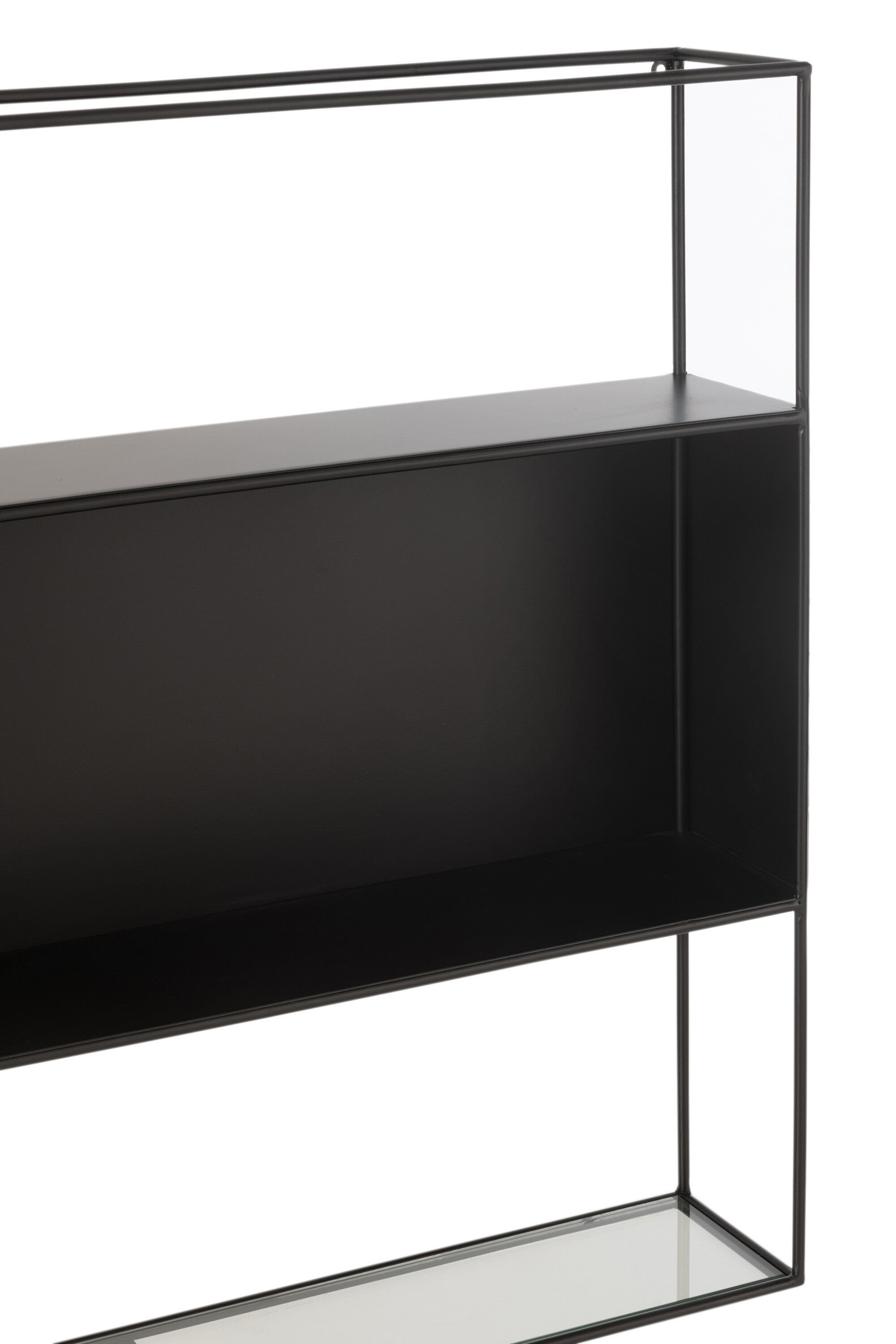 Plank Gezien Metaal/Glas Zwart