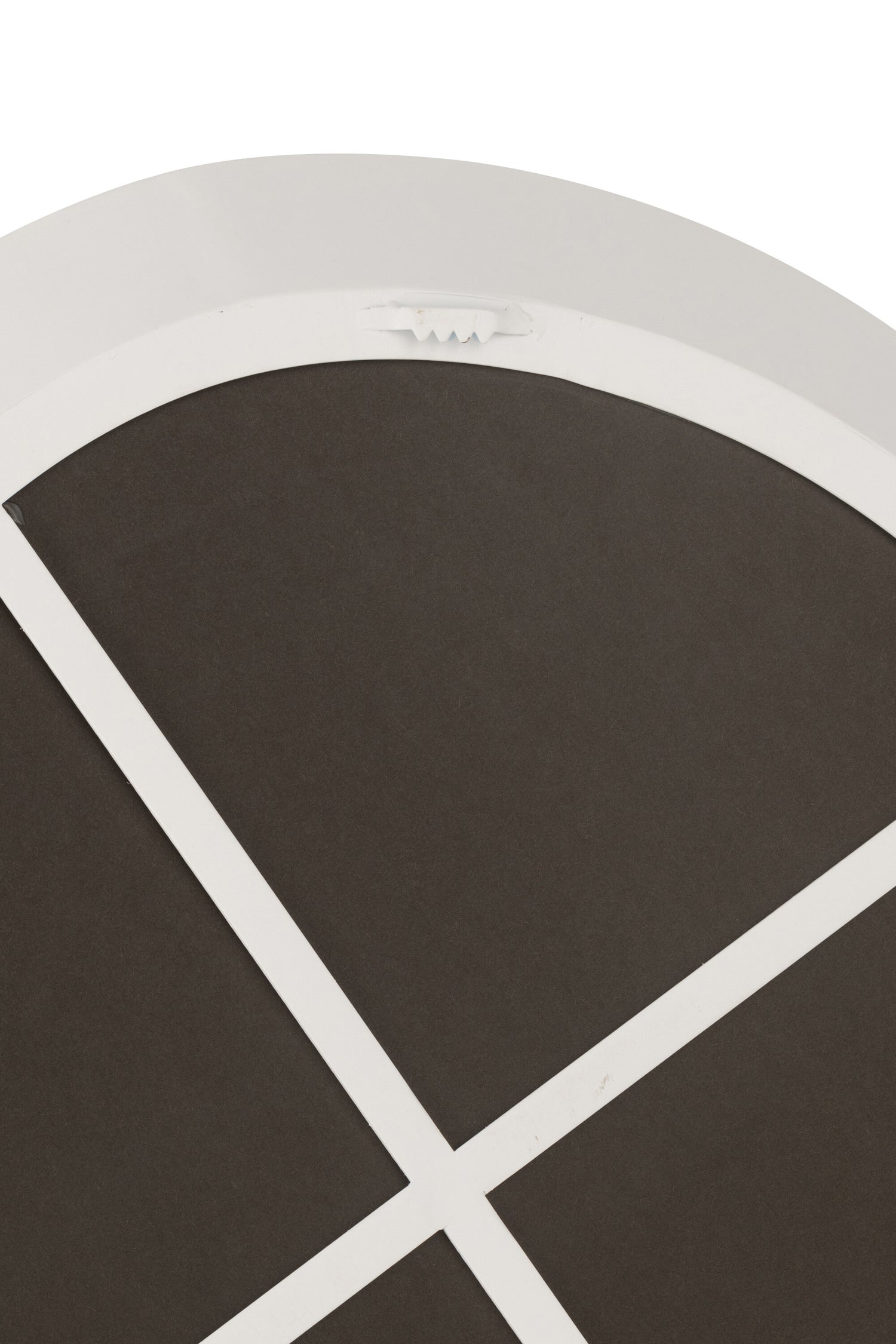 Wandspiegel Rond Metaal/Glas Wit Klein