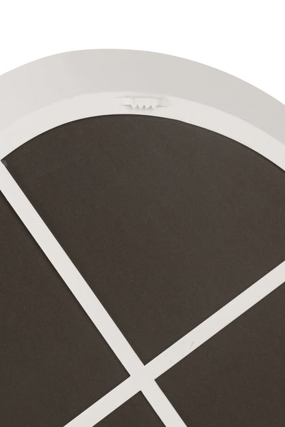 Wandspiegel Rond Metaal/Glas Wit Klein