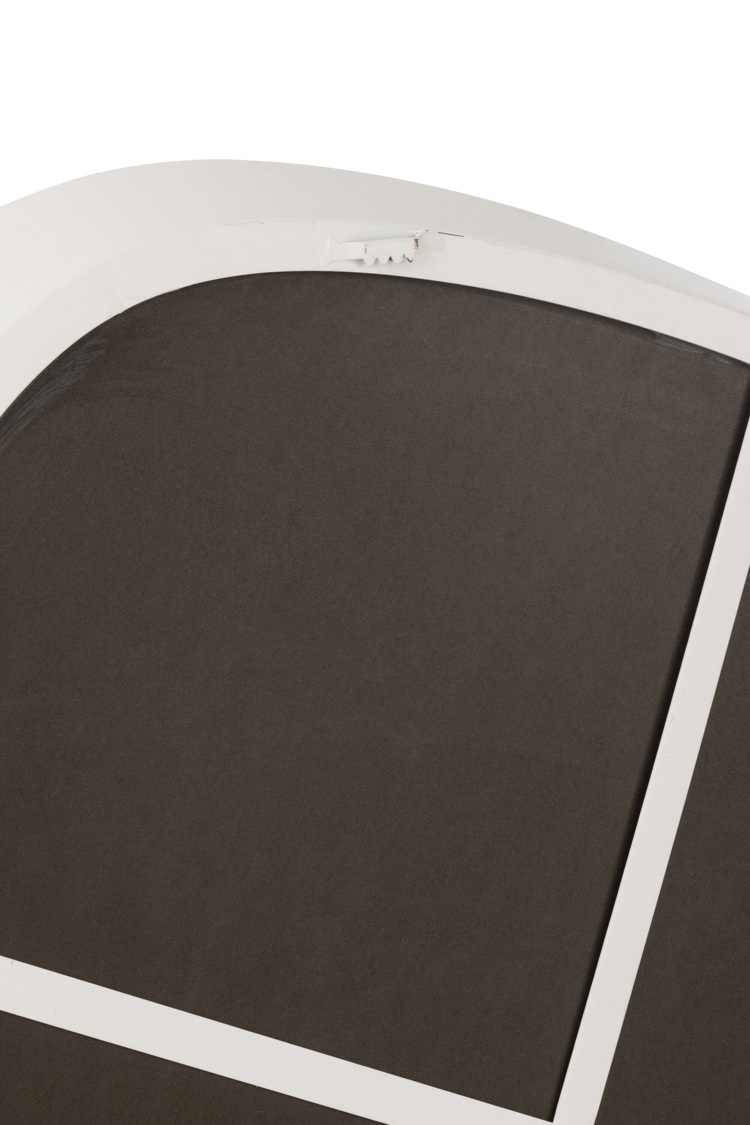 Wandspiegel Rond Metaal/Glas Wit Groot