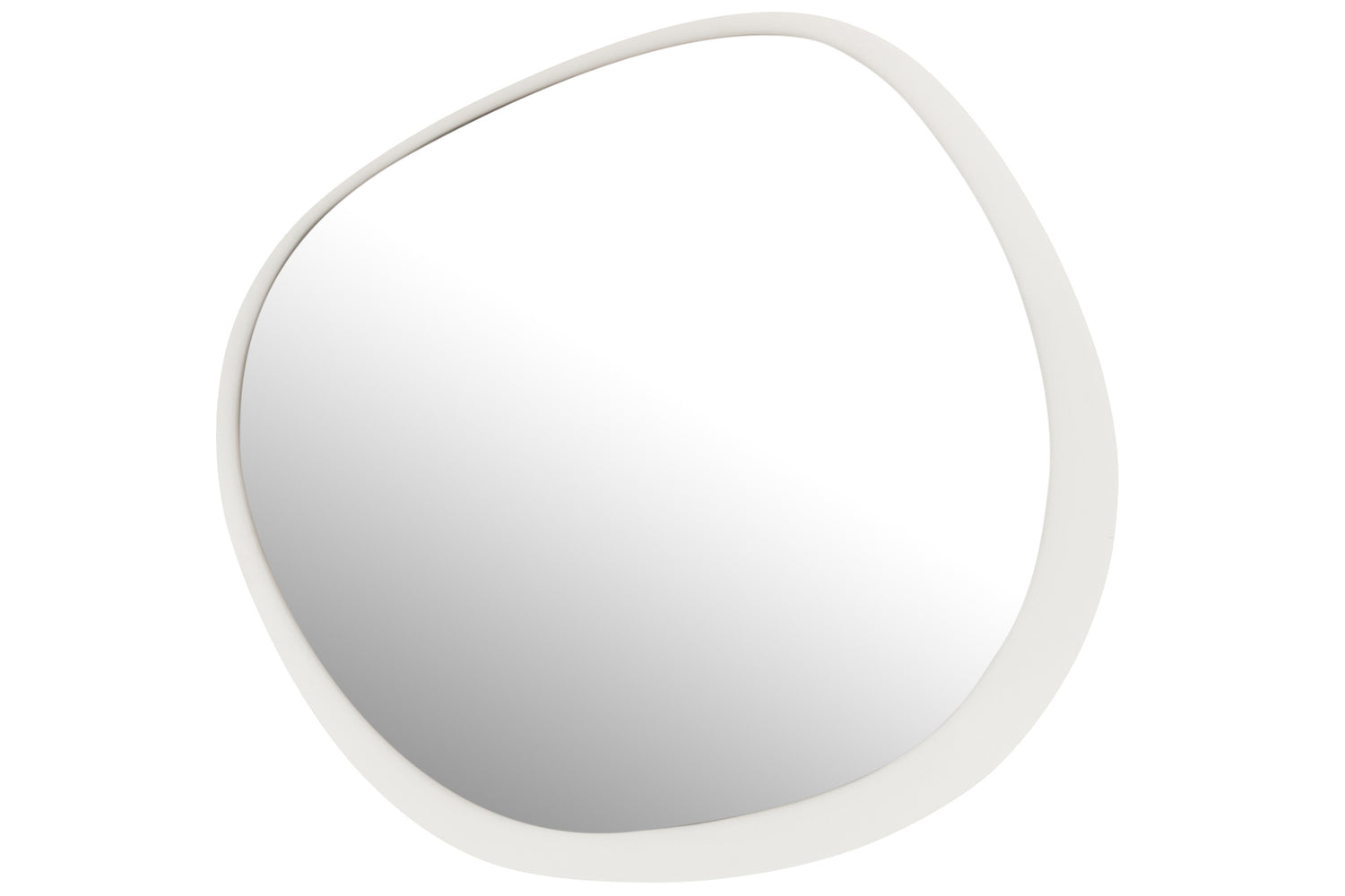 Wandspiegel Rond Metaal/Glas Wit Groot