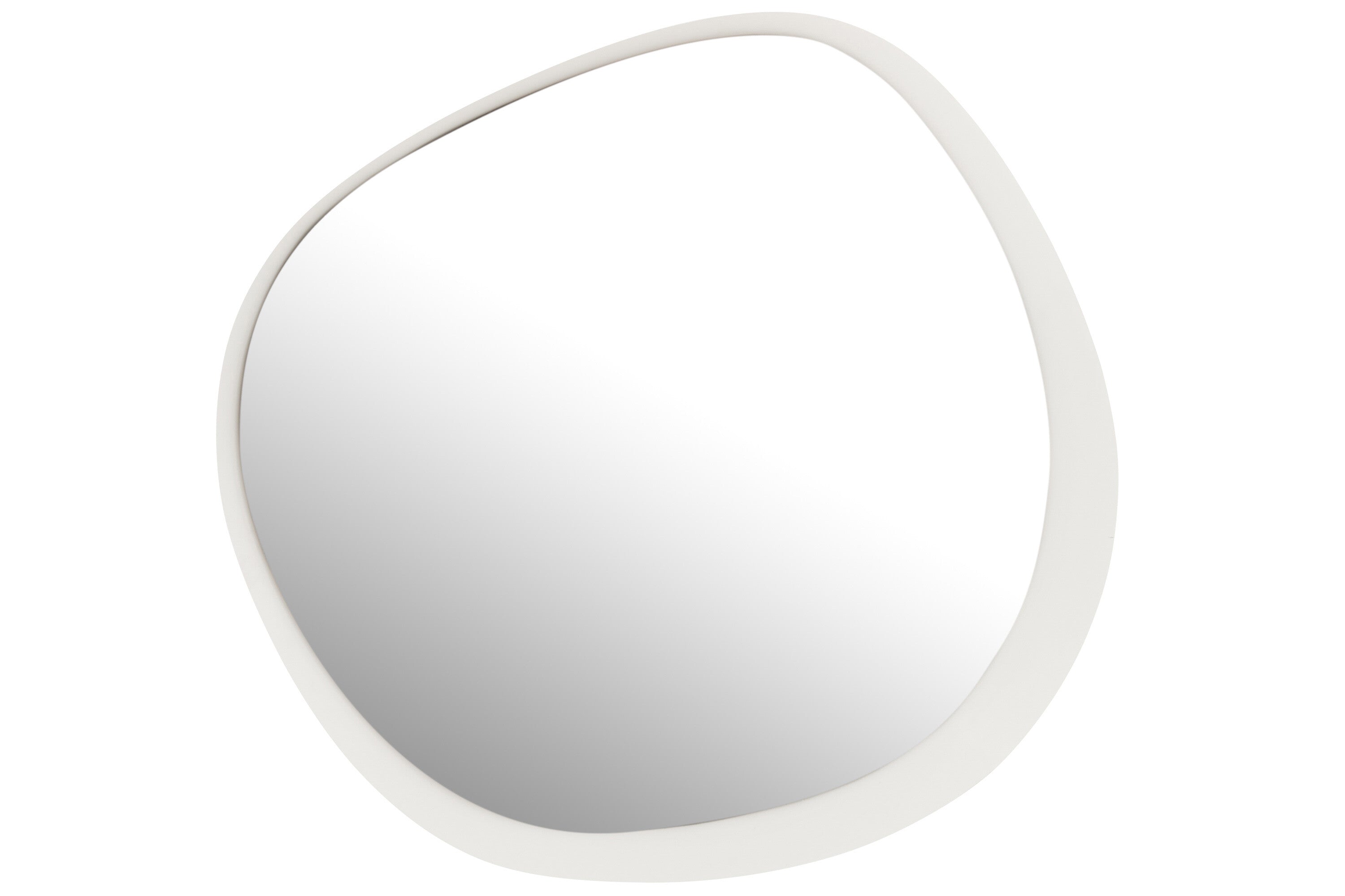 Wandspiegel Rond Metaal/Glas Wit Groot