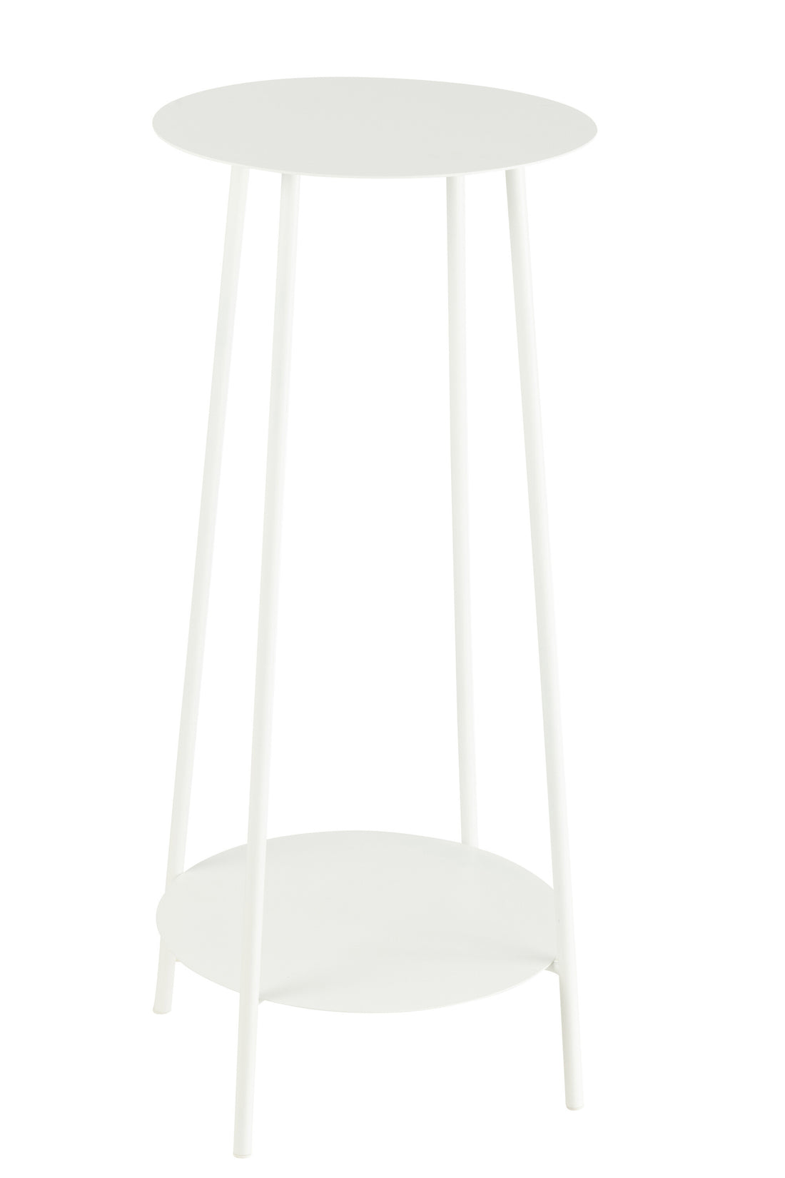 Bloemenstandaard Twee Metaal Wit