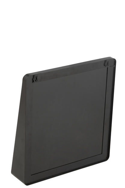 Wandspiegel Vierkant Metaal/Glas Zwart