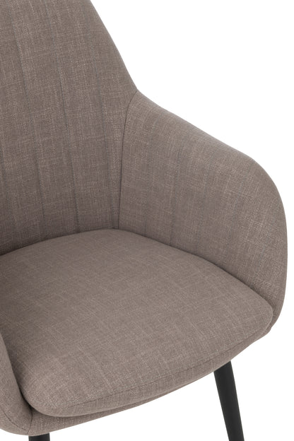 Stoel Miles Staal/Schuim Taupe