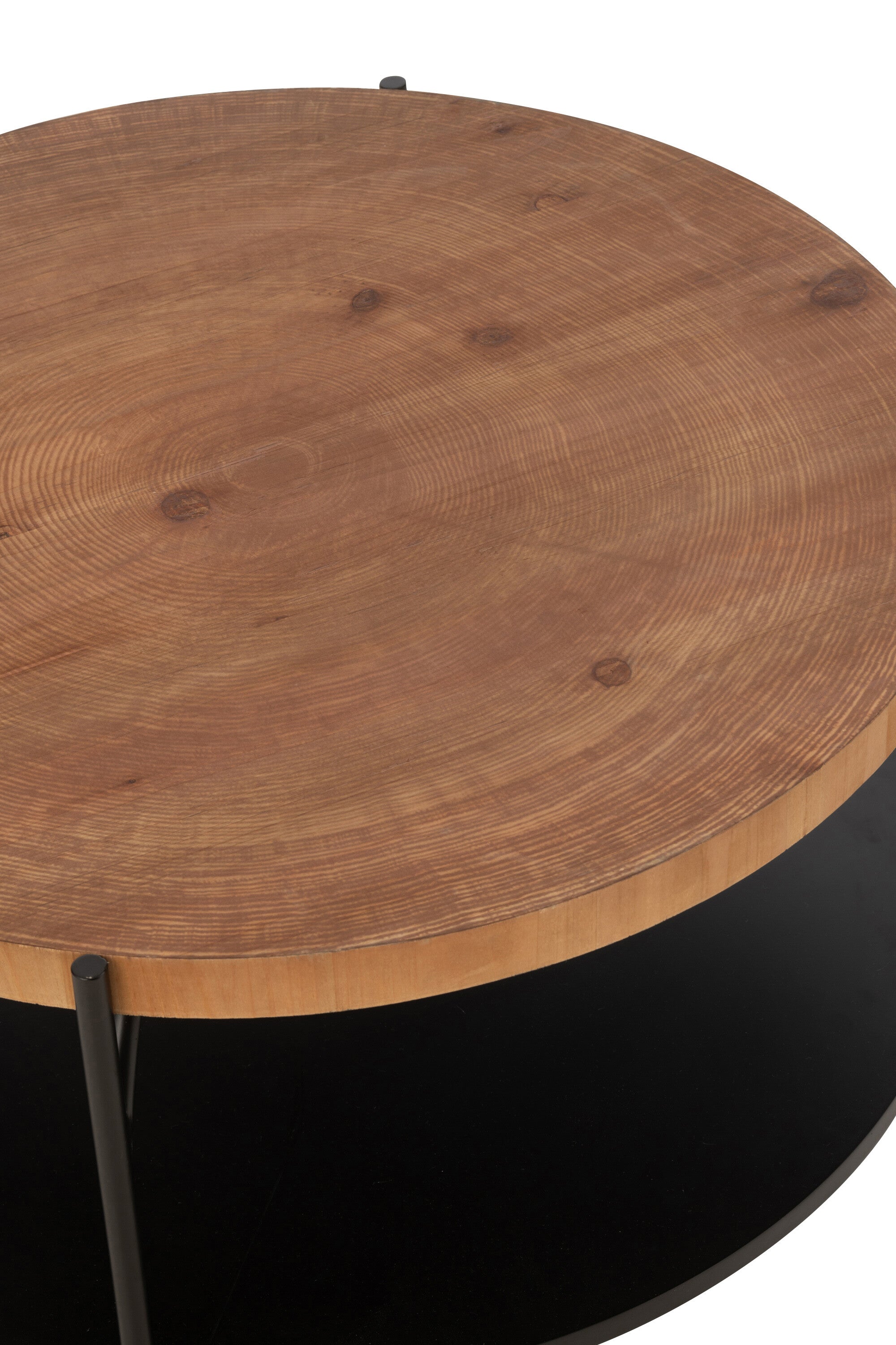 Salontafel Voni Mdf/IJzer Zwart/Natuurlijk