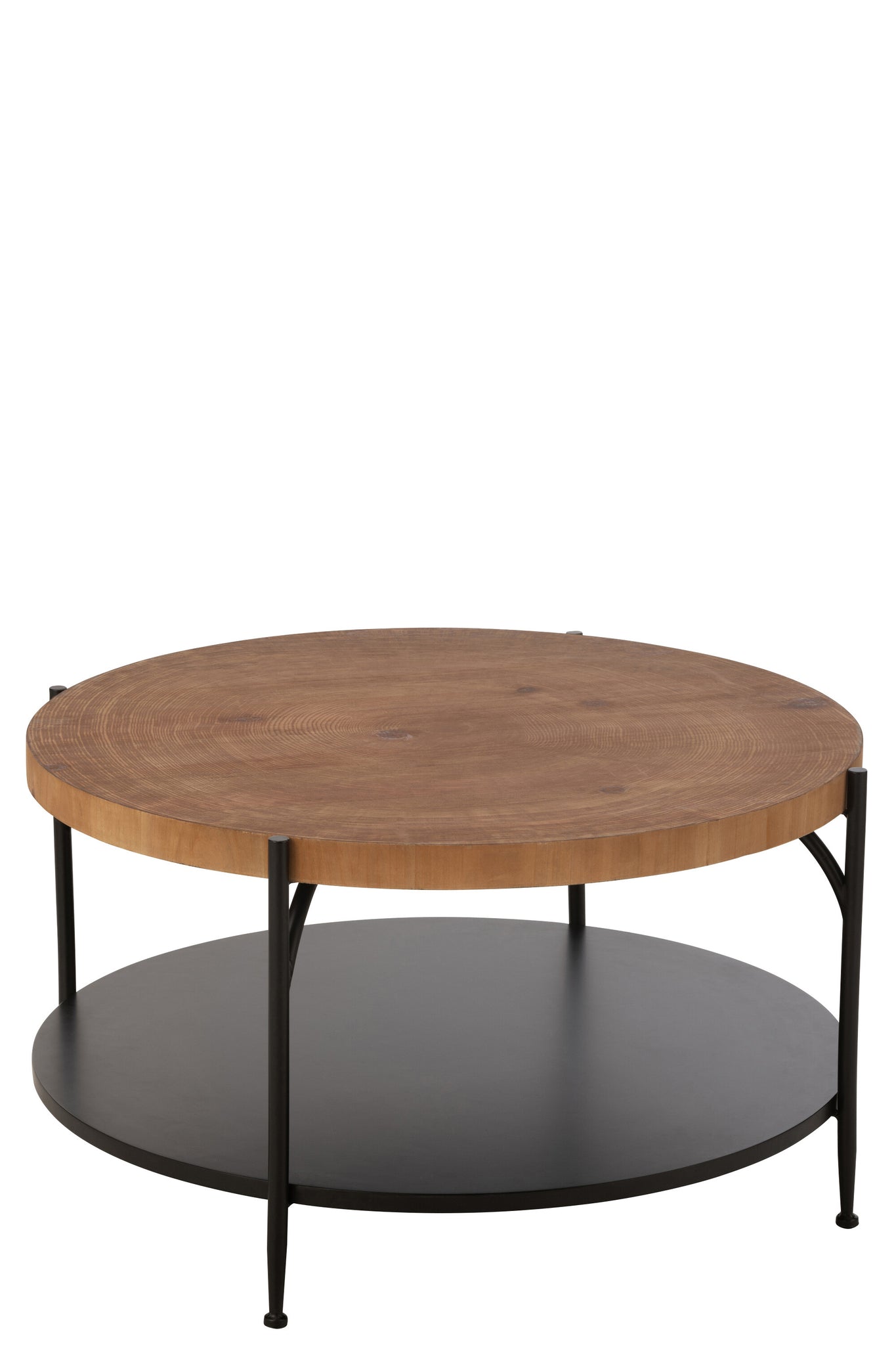 Salontafel Voni Mdf/IJzer Zwart/Natuurlijk