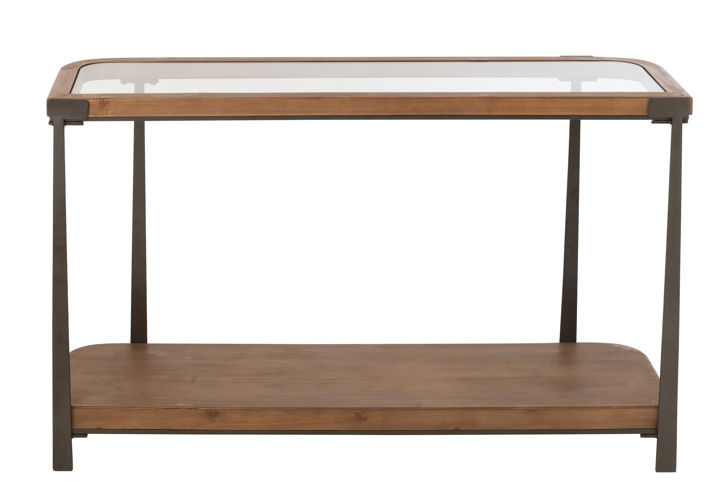 Console Tremi Vurenhout/Glas Natuur/Zwart