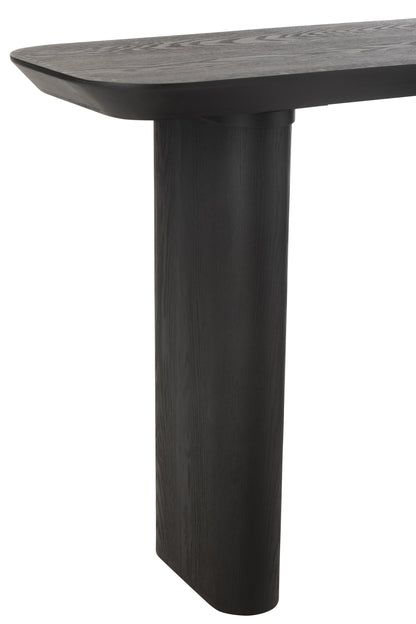 J-Line Console Large Fineer/Spar Hout Zwart