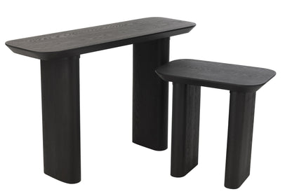 J-Line Console Large Fineer/Spar Hout Zwart