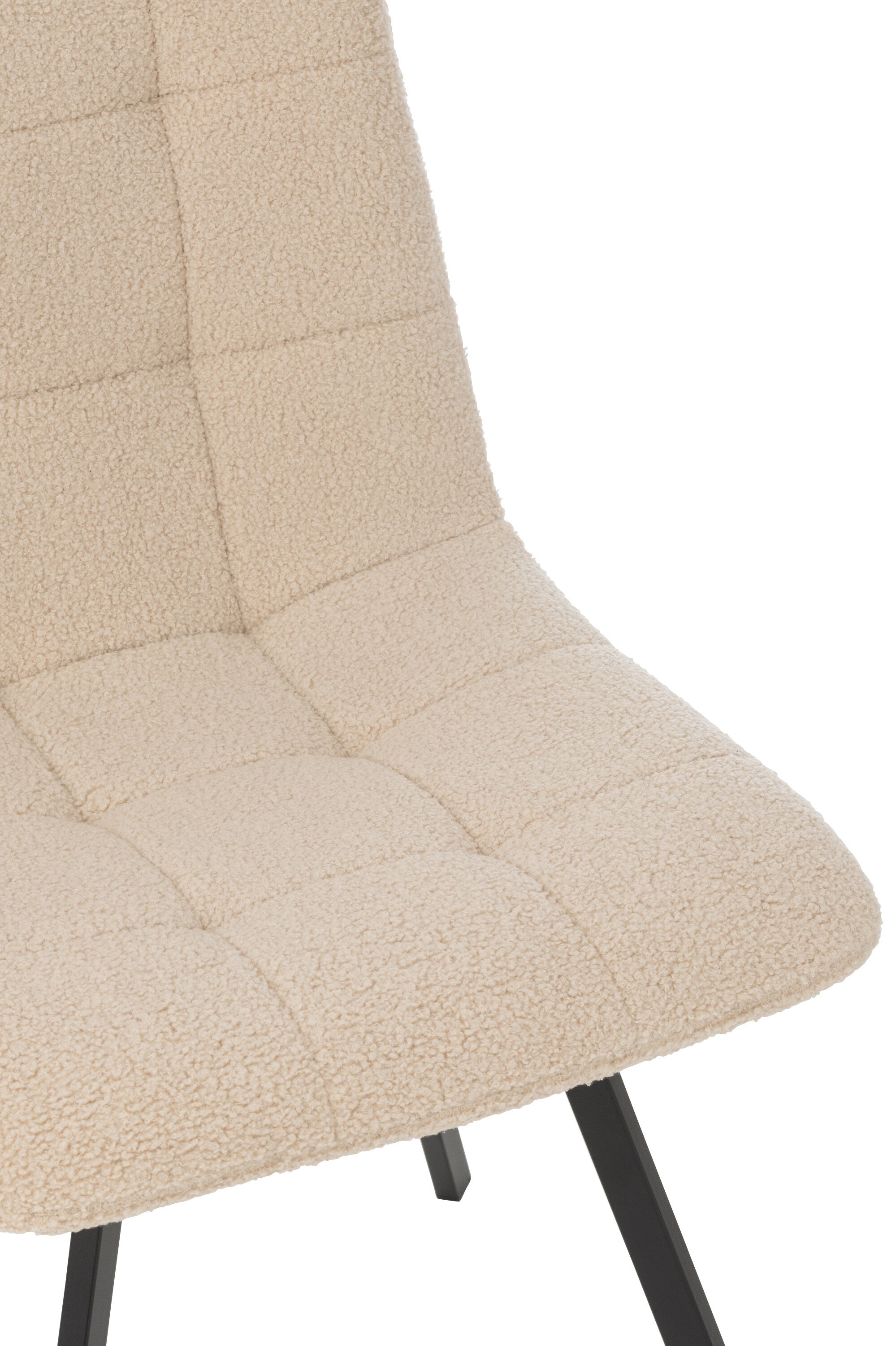 Eetkamerstoel Clark Metaal/Polyester Wit