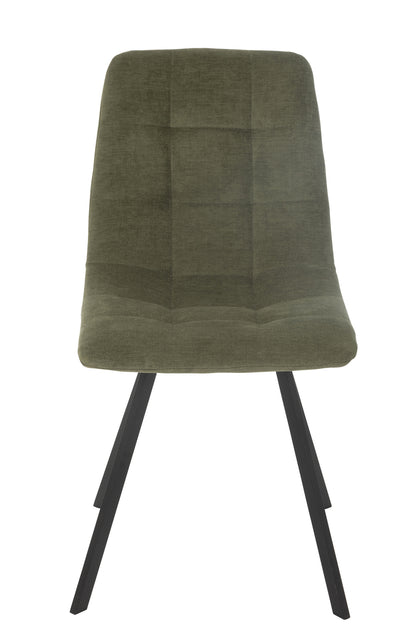 Eetkamerstoel Clark Metaal/Polyester Groen