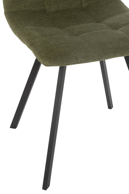 Eetkamerstoel Clark Metaal/Polyester Groen